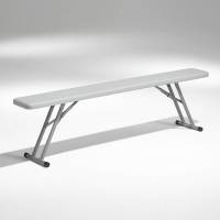 Plast b&aelig;nk sammenklappelig og robust 175 cm 