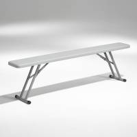 Plast b&aelig;nk sammenklappelig og robust 175 cm 