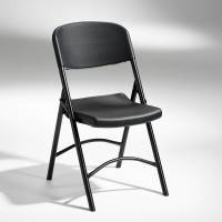 Klapstol Norman med mørk gråt sæde og ryg og mørk gråt stel