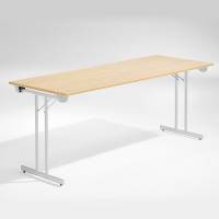 Dinner Style klapbord 180x80cm eg med alugr&aring; stel