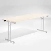 Dinner Style klapbord 180x80cm birk med alugr&aring; stel