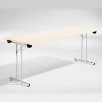 Dinner Style klapbord 180x80cm birk med krom stel