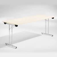 Dinner Style klapbord 180x80cm birk med krom stel