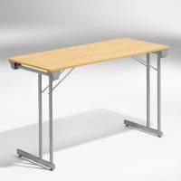 Kongress klapbord 120x60cm eg med alugr&aring; stel