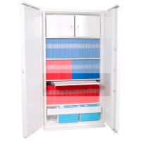 Udtr&aelig;ksbar arbejdshylde til v&aelig;rdi- og dokumentskabe HA45/75, hvid