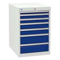 V&aelig;rksted skuffesektion 819x555x736mm med 7 skuffer