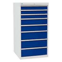 V&aelig;rksted skuffesektion 1319x705x736mm med 8 skuffer