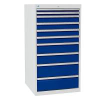 V&aelig;rksted skuffesektion 1319x705x736mm med 10 skuffer