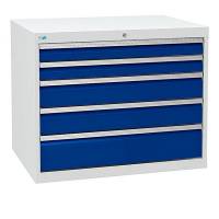 V&aelig;rksted skuffesektion 819x1005x736mm med 5 skuffer