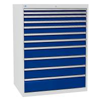 V&aelig;rksted skuffesektion 1319x1005x736mm med 11 skuffer