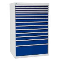 V&aelig;rksted skuffesektion 1519x1005x736mm med 14 skuffer