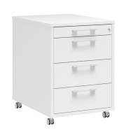 Ergoff skuffesektion med 4 skuffer hvid laminat