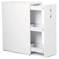 Office Towerskab 105x40x80cm med l&aring;s og &aring;bning i begge sider hvid