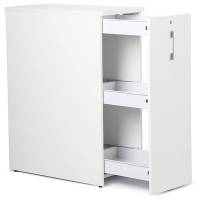 Office Towerskab 105x40x80cm med l&aring;s og &aring;bning i begge sider hvid