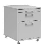 Office skuffesektion med 3 skuffer lys gr&aring;