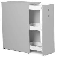 Office Towerskab 105x40x80cm med l&aring;s og &aring;bning i begge sider lys gr&aring;