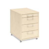 Ergoff skuffesektion med 4 skuffer birk laminat