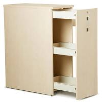 Office Towerskab 105x40x80cm med l&aring;s og &aring;bning i begge sider birk