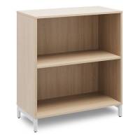 Office bogreol 890x800x400mm eg med alugr&aring; benramme