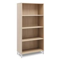 Office bogreol 1660x800x400mm eg med alugr&aring; benramme
