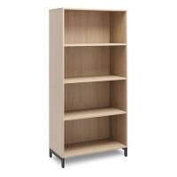 Office bogreol 1660x800x400mm eg med sort benramme