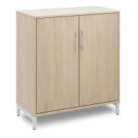 Office kontorskab 890x800mm eg med alugr&aring;t stel