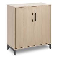 Office kontorskab 890x800mm eg med sort stel