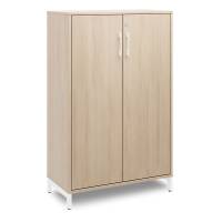 Office kontorskab 1275x800x400mm eg med hvidt stel