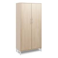 Office kontorskab med 4 hylder 1660x800mm eg med alugr&aring;t stel