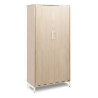 Office kontorskab med 4 hylder 1660x800mm eg med hvidt stel
