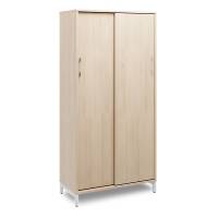 Office kontorskab med skyded&oslash;r 1660x800mm eg med alugr&aring;t stel