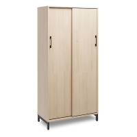Office kontorskab med skyded&oslash;r 1660x800mm eg med sort stel