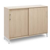Office kontorskab med skyded&oslash;r 890x1200mm eg med alugr&aring;t stel