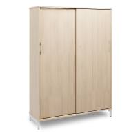 Office kontorskab med skyded&oslash;r 1660x1200mm eg med alugr&aring;t stel