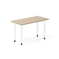 Office skrivebord 120x60cm eg laminat med hvidt stel 