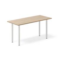 Office skrivebord 140x60cm eg laminat med s&oslash;lv stel 