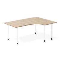 Office skrivebord h&oslash;jrevendt 160x120cm eg laminat med hvidt stel