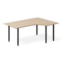 Office skrivebord h&oslash;jrevendt 160x120cm eg laminat med sort stel
