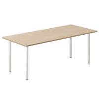 Office skrivebord 180x80cm eg laminat med s&oslash;lv stel 