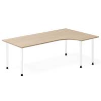 Office skrivebord h&oslash;jrevendt 200x120cm eg laminat med hvidt stel