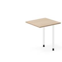 Office skrivebord tilbyg 60x60cm eg laminat med hvidt stel 