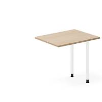Office skrivebord tilbyg 80x60cm eg laminat med hvidt stel 