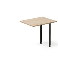 Office skrivebord tilbyg 80x60cm eg laminat med sort stel 