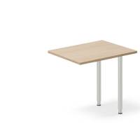 Office skrivebord tilbyg 80x60cm eg laminat med s&oslash;lv stel 
