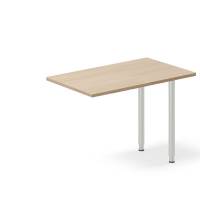 Office skrivebord tilbyg 100x60cm eg laminat med s&oslash;lv stel 