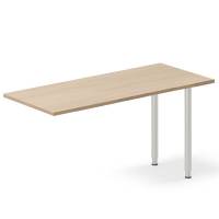 Office skrivebord tilbyg 140x60cm eg laminat med s&oslash;lv stel 