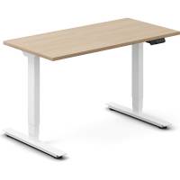 Office h&aelig;ve-s&aelig;nkebord 120x60cm eg laminat med hvidt stel