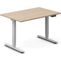 Office h&aelig;ve-s&aelig;nkebord 120x80cm eg laminat med s&oslash;lv stel