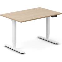 Office h&aelig;ve-s&aelig;nkebord 120x80cm eg laminat med hvidt stel