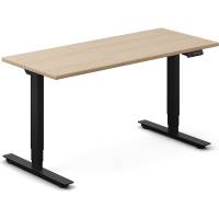 Office h&aelig;ve-s&aelig;nkebord 140x60cm eg laminat med sort stel